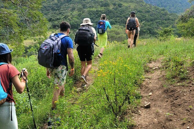 Apoala Magic Waterfalls Hike and Swim Adventure - Canyon walking and towering rock walls on the way out