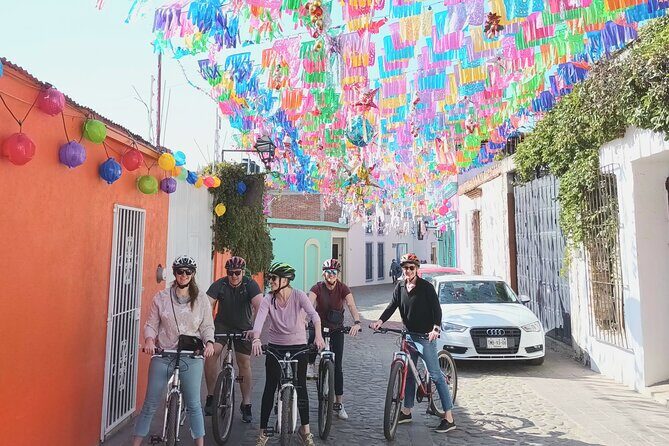 Bicycle Tour through Oaxaca learning about its Urban Art and History - Templo de San Matías Jalatlaco: architecture plus Day of the Dead-linked spirit