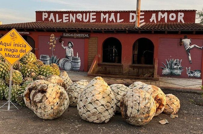 Distillery Tour and Agave Fields by Mal de Amor Mezcal - Stop 3 in Santiago Matatlán: barrel-shaped cart, maguey roads, and ritual moments